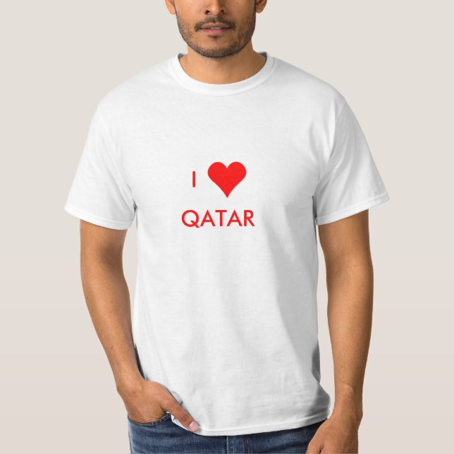 T-shirt i coeur qatar (Devant)
