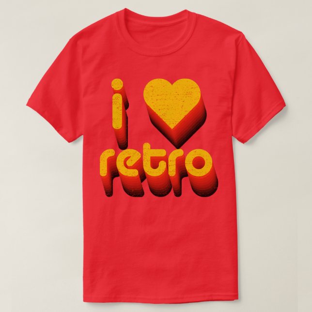 T-shirt I coeur Retro RxTp (Design devant)