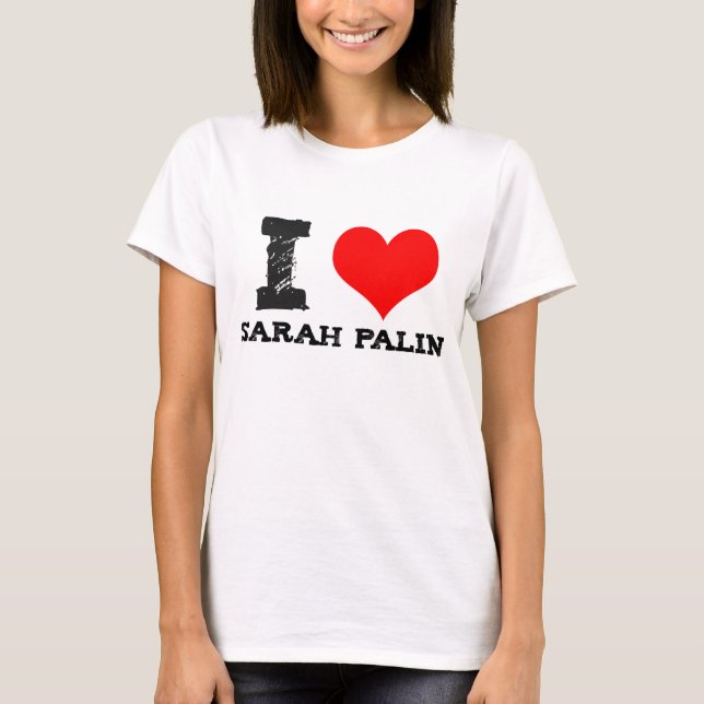 T-shirt I coeur Sarah Palin (Devant)