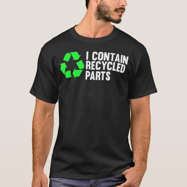 T-shirt I Contient des parties Recyclées Sensibilisation a (Devant)