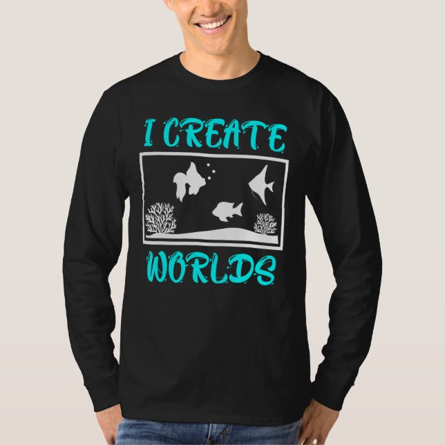 T-shirt I Create Worlds Aquarium Aquarian (Devant)