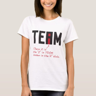 T-shirt I dans l'équipe - là elle est cachée dans un tr