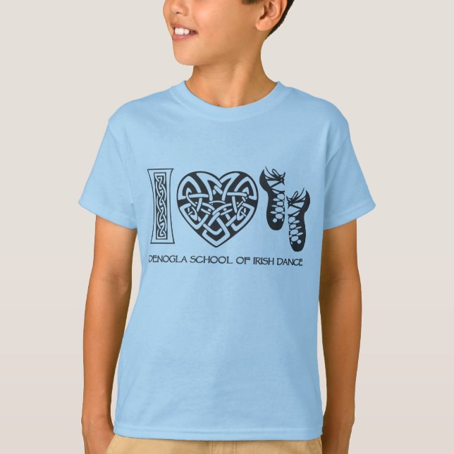 T-shirt I danse d'Irlandais de coeur (Devant)
