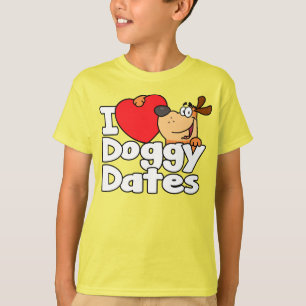 T-shirt I dates de chienchien de coeur