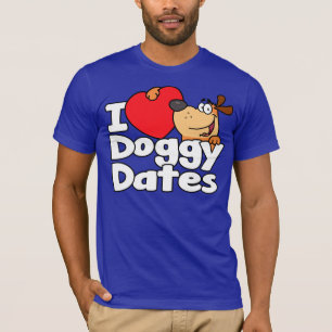 T-shirt I dates de chienchien de coeur