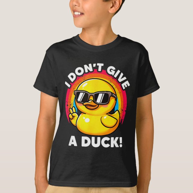 T-shirt I Don't Give A Duck Lover Funny Duck Owner Rude I  (Devant)