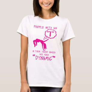 T-shirt i dynamic letter first names citation