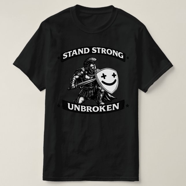 T-shirt I face life's difficulties with a warrior's smile. (Design devant)