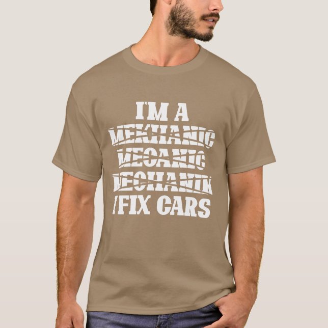 T-shirt I Fi Cars Car mechanic workshop (Devant)