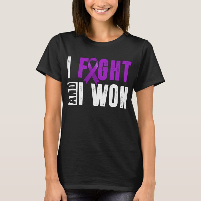 T-shirt i fight and i won pancreatic cancer warrior (Devant)