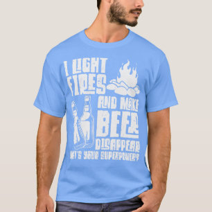 T-shirt I Fires Légères Faire Disparaître La Bière Camping