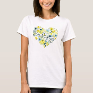 T-shirt I floral sincère