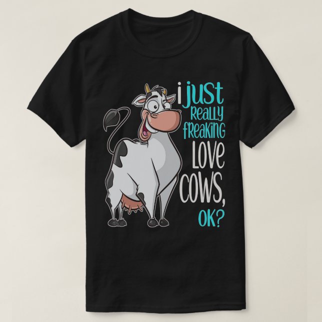 T-shirt I Freaking Love Vaches Funny Vache cadeau pour enf (Design devant)