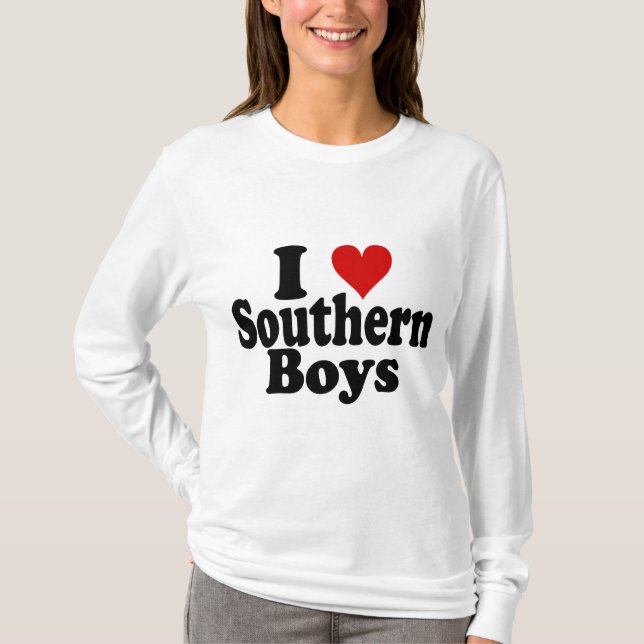 T-shirt I garçons du sud de coeur (Devant)