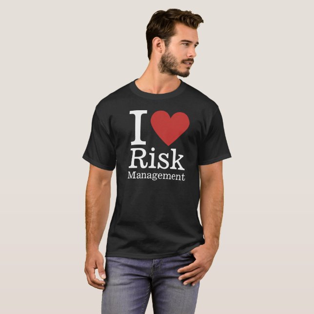 T-shirt I ❤️ Gestion des risques pour les employés CUSTOM  (Devant entier)