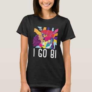 T-shirt I Go Bi Bisexual Rainbow Pride Mars Bisexualité L