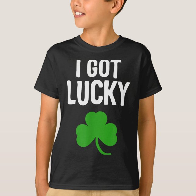 T-shirt I Got Lucky Dad St Patricks Day Pregnancy Announce (Devant)