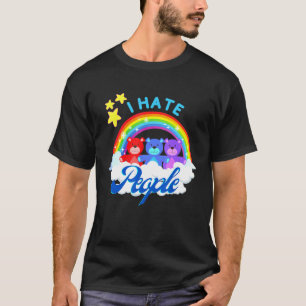 T-shirt I Hate People Rainbow Bear Sarcastic Introduire
