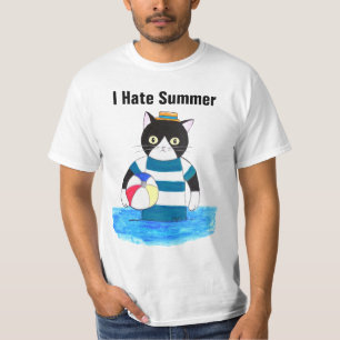 T-shirt I Hate Summer Grumpy Cat in Swimsuit Hate beach