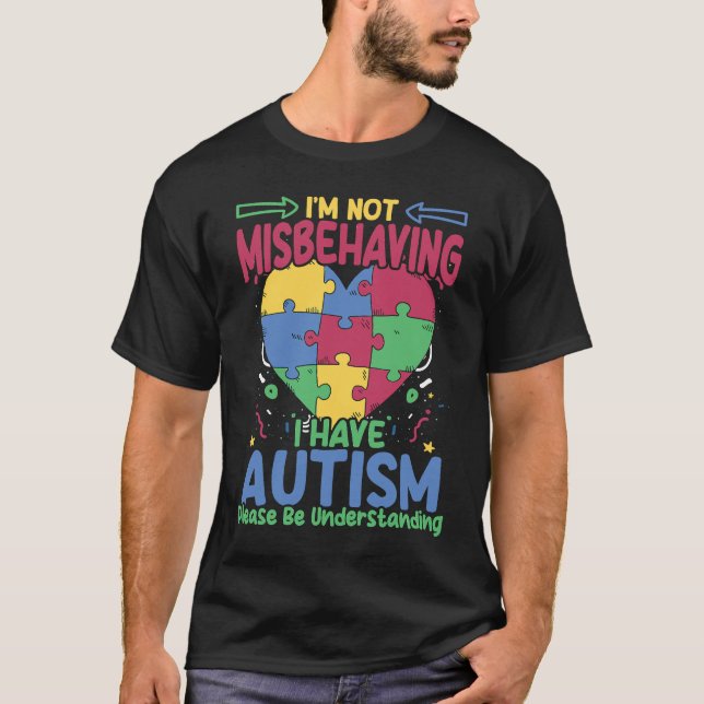 T-shirt I Have Autism  Autistic Puzzle Support Autism Awar (Devant)