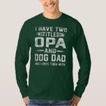 T-shirt I Have Two Titles Papy and Dog Dad Family Father<br><div class="desc">I Have Two Titles Papy and Dog Dad Family Father's Day. Parfait pour papa,  maman,  papa,  men,  women,  friend et family members on Thanksgiving Day,  Christmas Day,  Mothers Day,  Fathers Day,  4th of July,  1776 Independent Day,  Vétérans Day,  Halloween Day,  Patrick's Day</div>