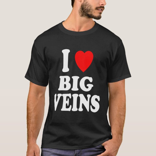 T-shirt I He Loin Big Veins Infirmière Phlebotomiste Gym L (Devant)