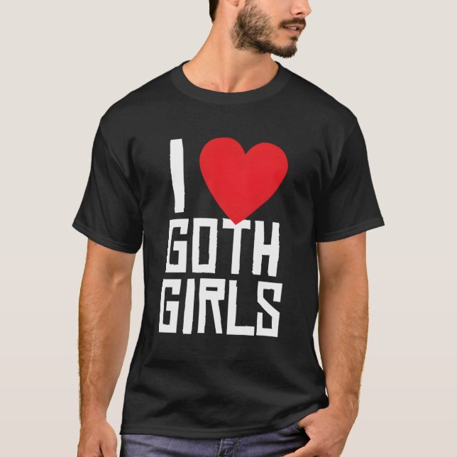 T-shirt I He Loth Goth Emo Gothic (Devant)