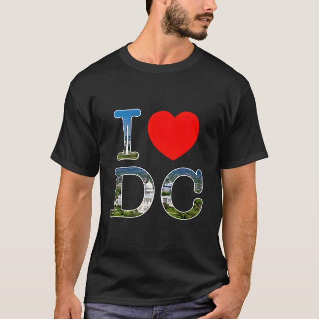 T-shirt I He Love Washington Wa Dc Font (Devant)