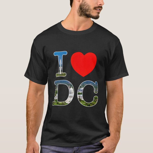 T-shirt I He Love Washington Wa Dc Police (Devant)