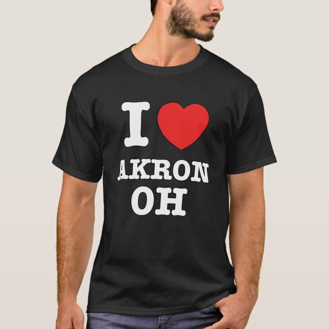 T-shirt I Heart Akron Ohio OH Love (Devant)