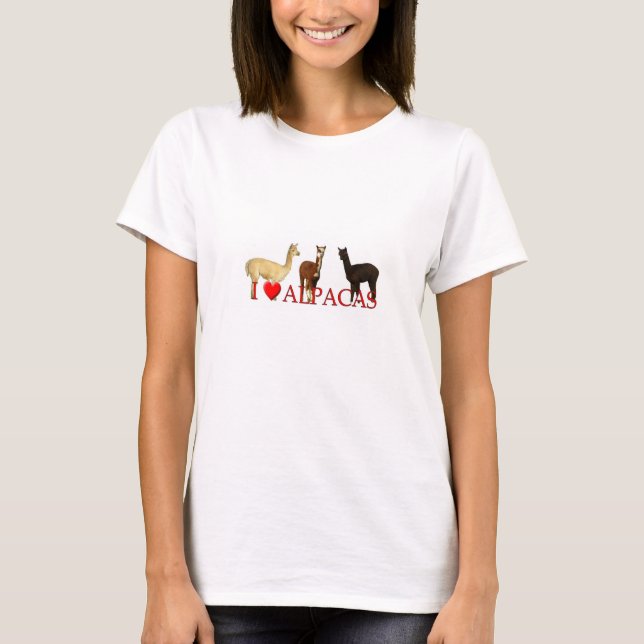 T-shirt I "Heart" Alpacas (Devant)
