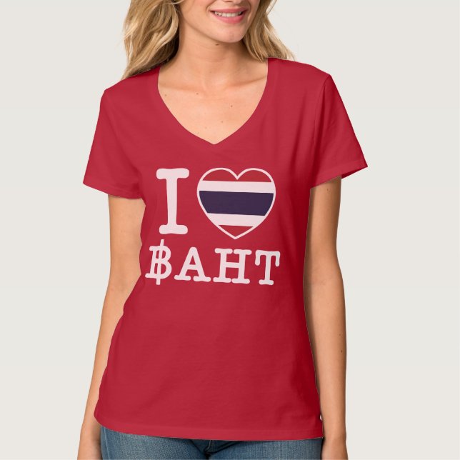 T-shirt I Heart (Amour) Baht (Devant)