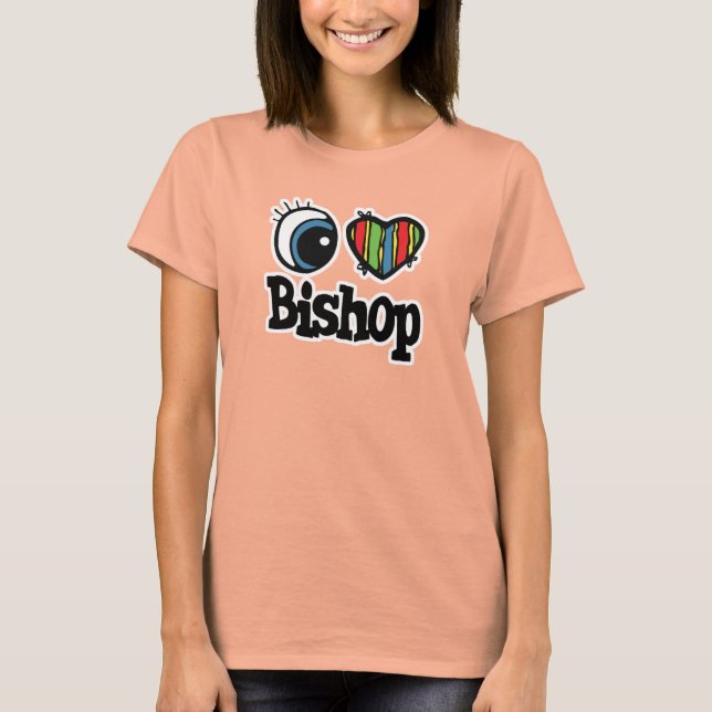 T-shirt I Heart (Amour) Évêque (Devant)