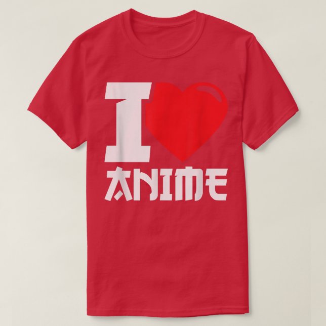 T-shirt I Heart Anime (Design devant)