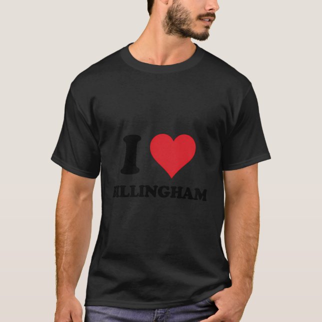 T-shirt I Heart Billingham Love Uk (Devant)