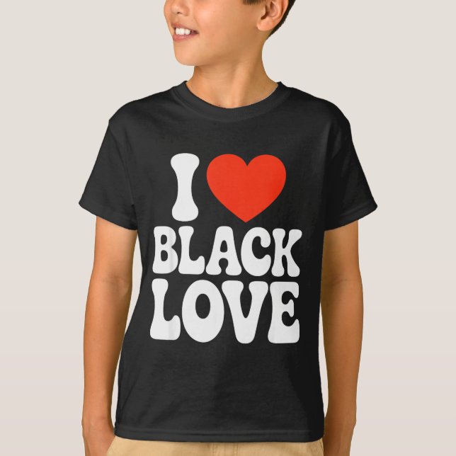 T-shirt I Heart Black Love Couple Matching Couples African (Devant)