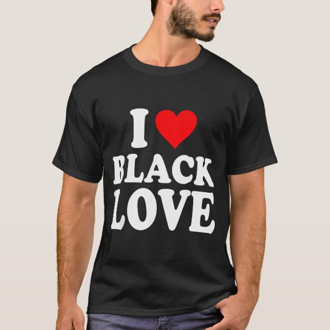T-shirt I Heart Black Love Cute Matching Couples African A (Devant)