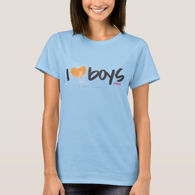 T-shirt I Heart Boys Orange (Devant)