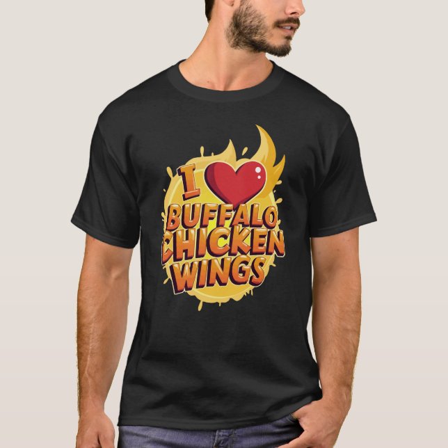 T-shirt I Heart Buffalo Chicken Wings (Devant)