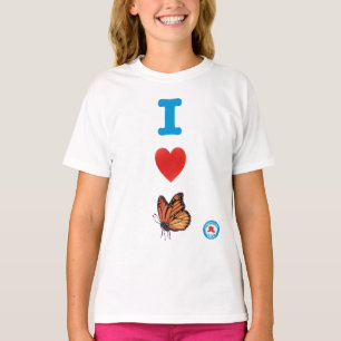 T-shirt I Heart Butterflies Girls