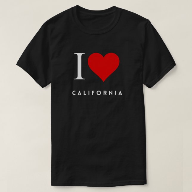 T-shirt I Heart California blk Mens (Design devant)