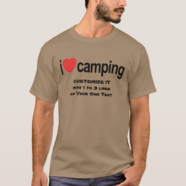 T-shirt I Heart Camping Camp Love (Devant)