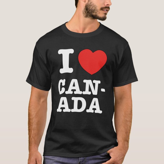 T-shirt I Heart Canada Canadians Love (Devant)