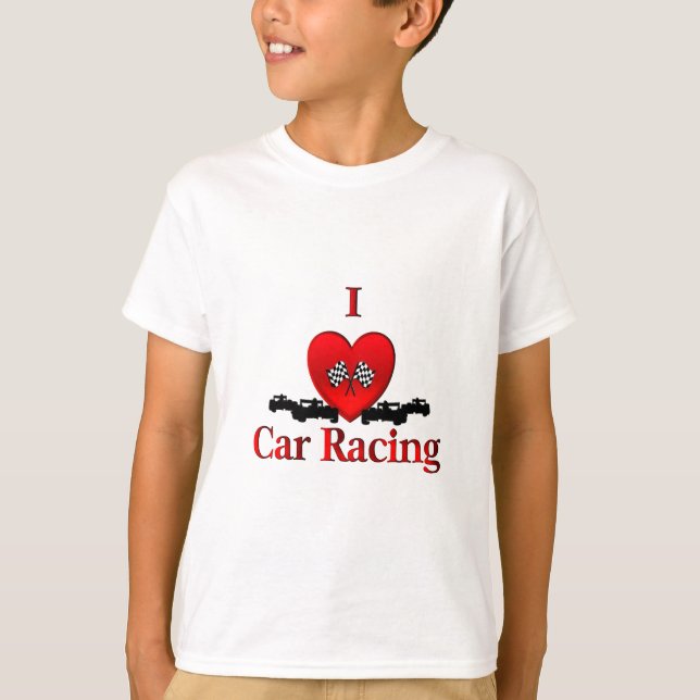 T-shirt I Heart Car Racing (Devant)