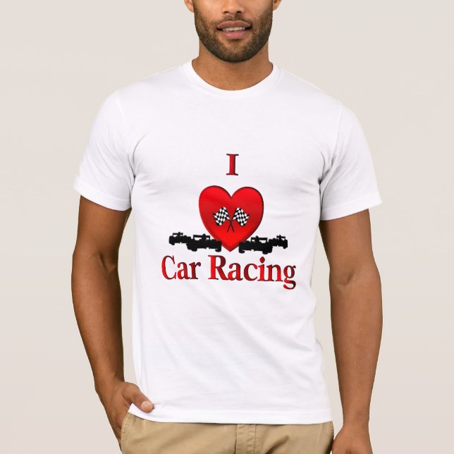 T-shirt I Heart Car Racing (Devant)