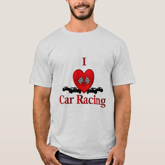 T-shirt I Heart Car Racing (Devant)