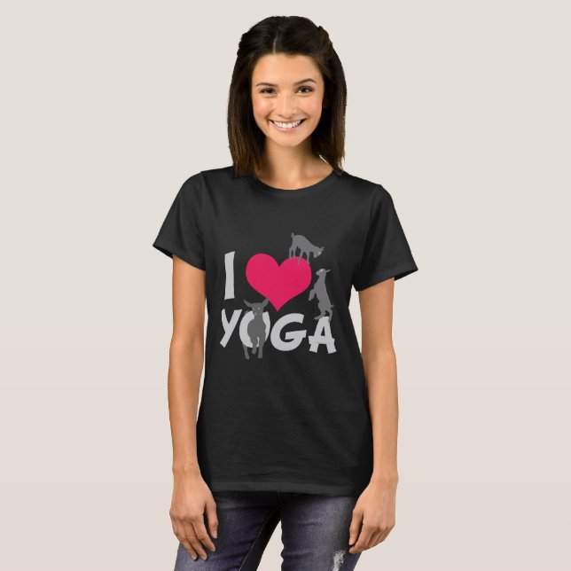 T-shirt I HEART CHAT YOGA | GetYerGoat™ (Devant entier)