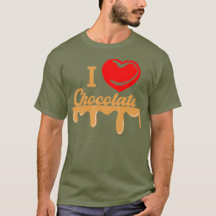 T-shirt I Heart Chocolate Sirop Desserts Sweet Cocoa Bar
