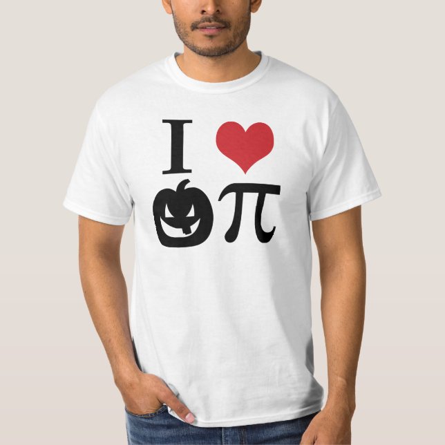 T-shirt I Heart Citrouille Pi (Devant)