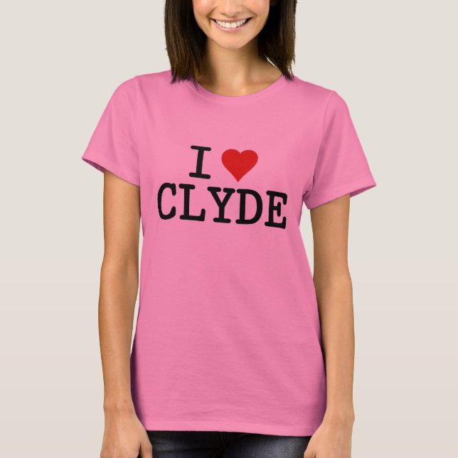 T-shirt I Heart Clyde Womens Ringer (Devant)